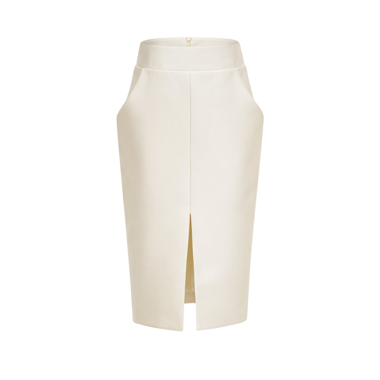 Sofia White Crystal - Embellished Top and Slit Skirt Set