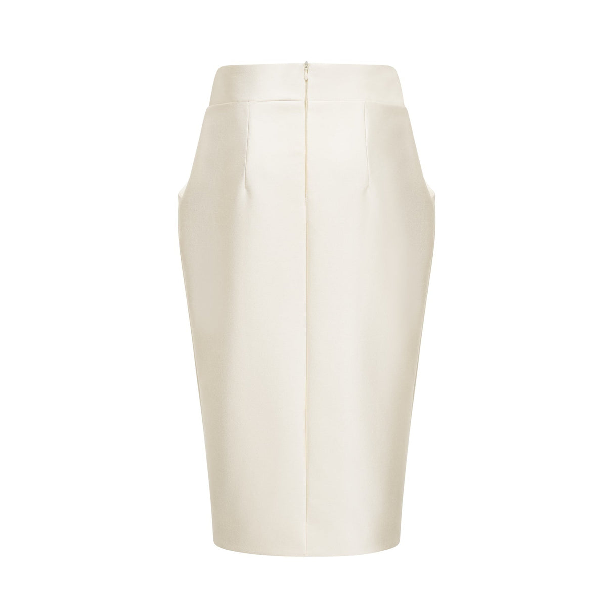 Sofia White Crystal - Embellished Top and Slit Skirt Set