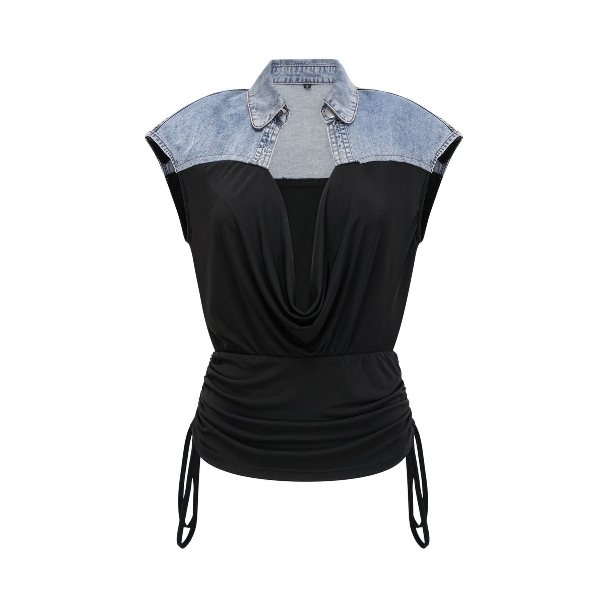 Sophia Draped Panelled Sleeveless Top and Ankle - Length Skirt Set