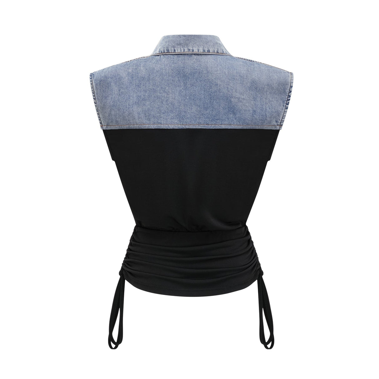 Sophia Draped Panelled Sleeveless Top and Ankle - Length Skirt Set