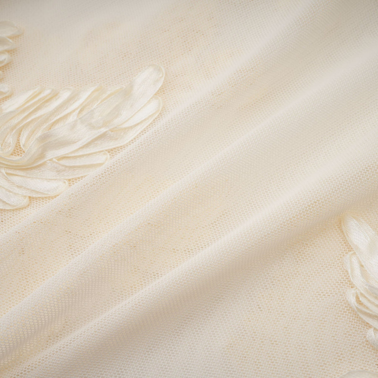 Sophia Off - Shoulder Apricot Gown with Floral Embroidery