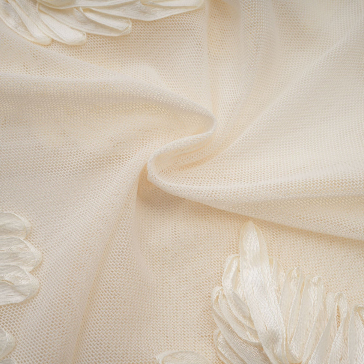 Sophia Off - Shoulder Apricot Gown with Floral Embroidery