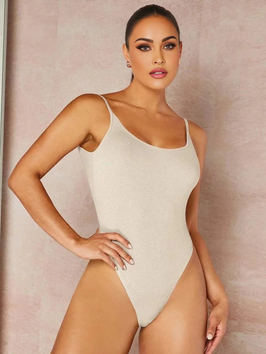 Stefania Bodysuit - High Stretch Fabric Elasticity - Slim Fit - Sleeveless - Spaghetti Strap Neckline - Mid Waist - Forest - Safe Fibers