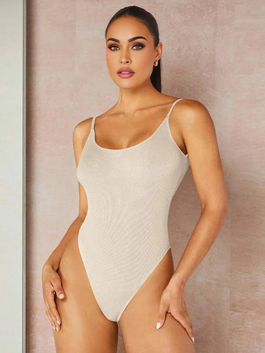 Stefania Bodysuit - High Stretch Fabric Elasticity - Slim Fit - Sleeveless - Spaghetti Strap Neckline - Mid Waist - Forest - Safe Fibers