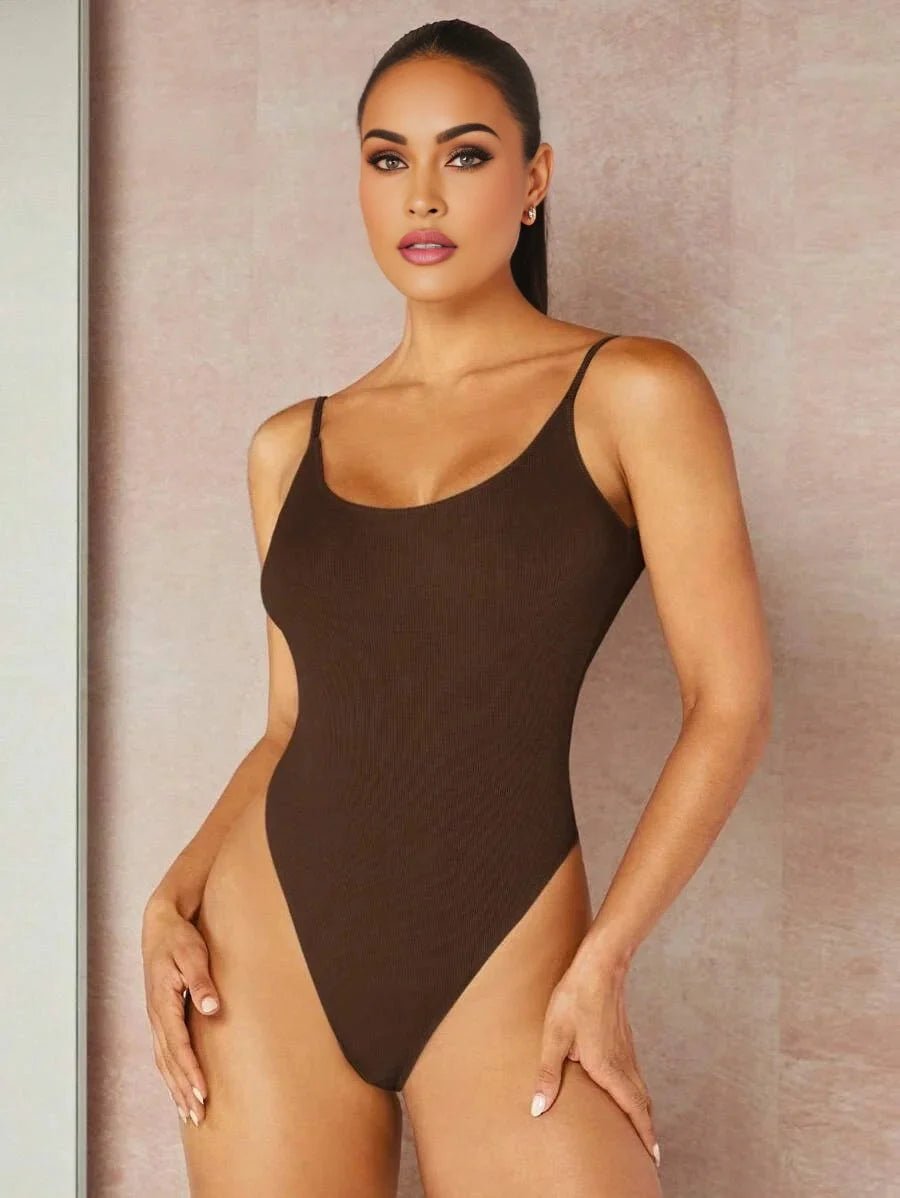Stefania Bodysuit - High Stretch Fabric - Slim Fit - Sleeveless Length - Natural Waist Line (mid Waist) - Forest - Safe Fibers - Premium Quality