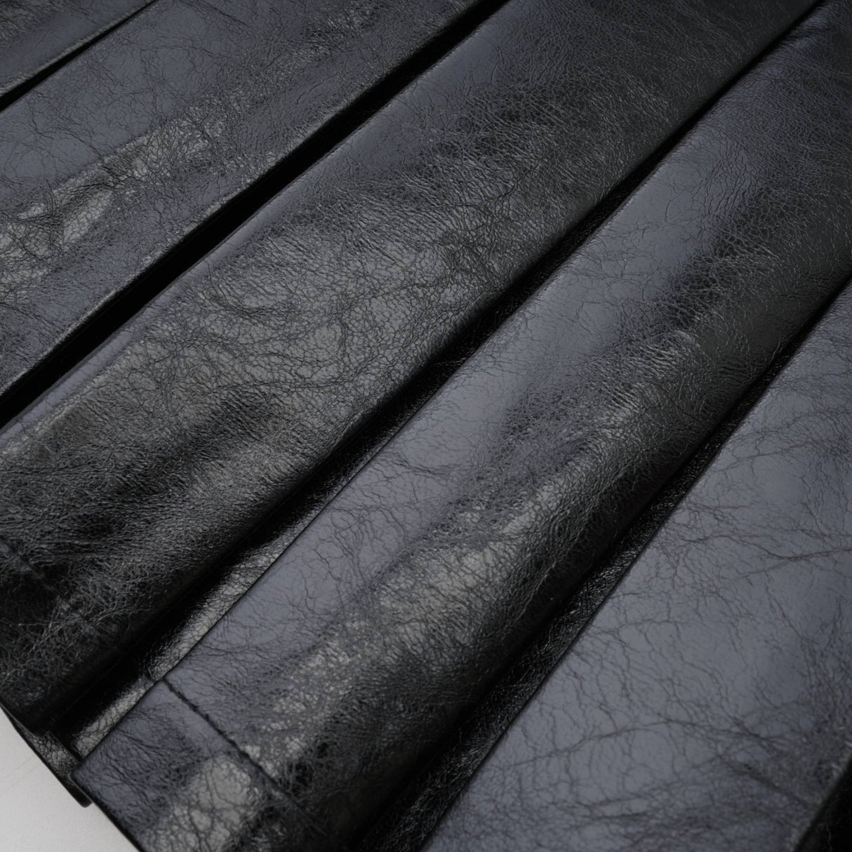 Stefania Skirt Black Belted Pleated High Rise Logo Detail