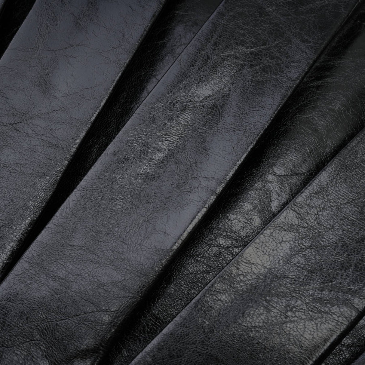 Stefania Skirt Black Belted Pleated High Rise Logo Detail