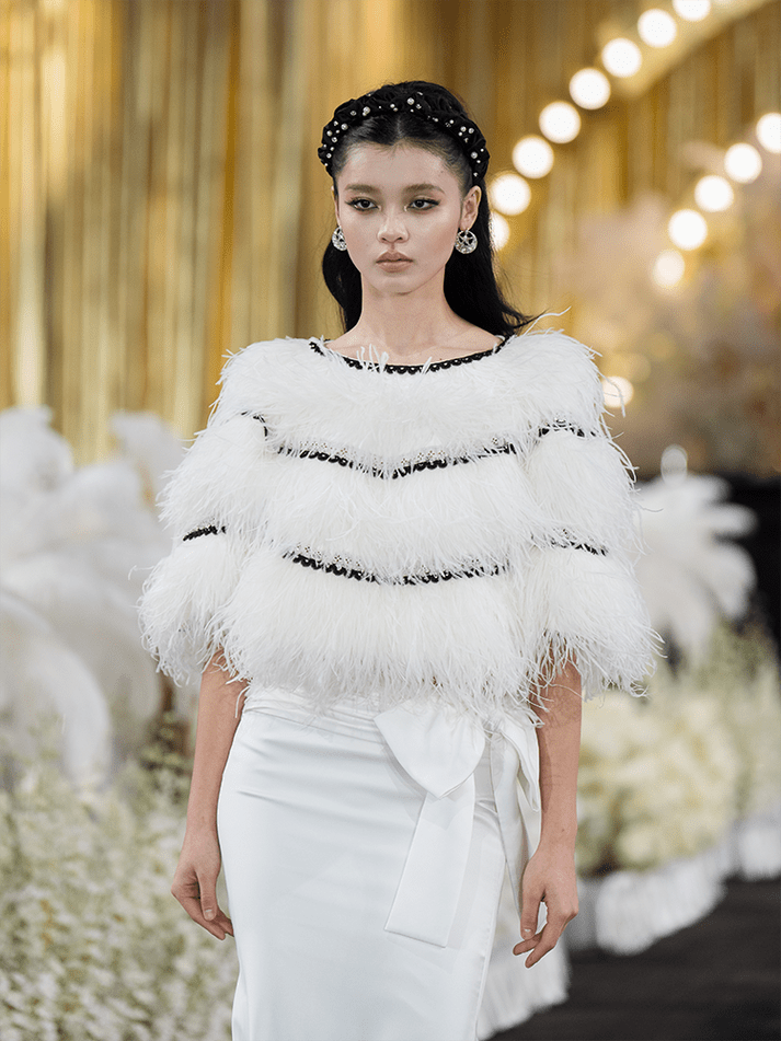 Summer Dress - Sophia Asymmetric Evening - Asymmetric Neckline - Layered Hemline - Delicate Bow Detail - Lightweight Polyester