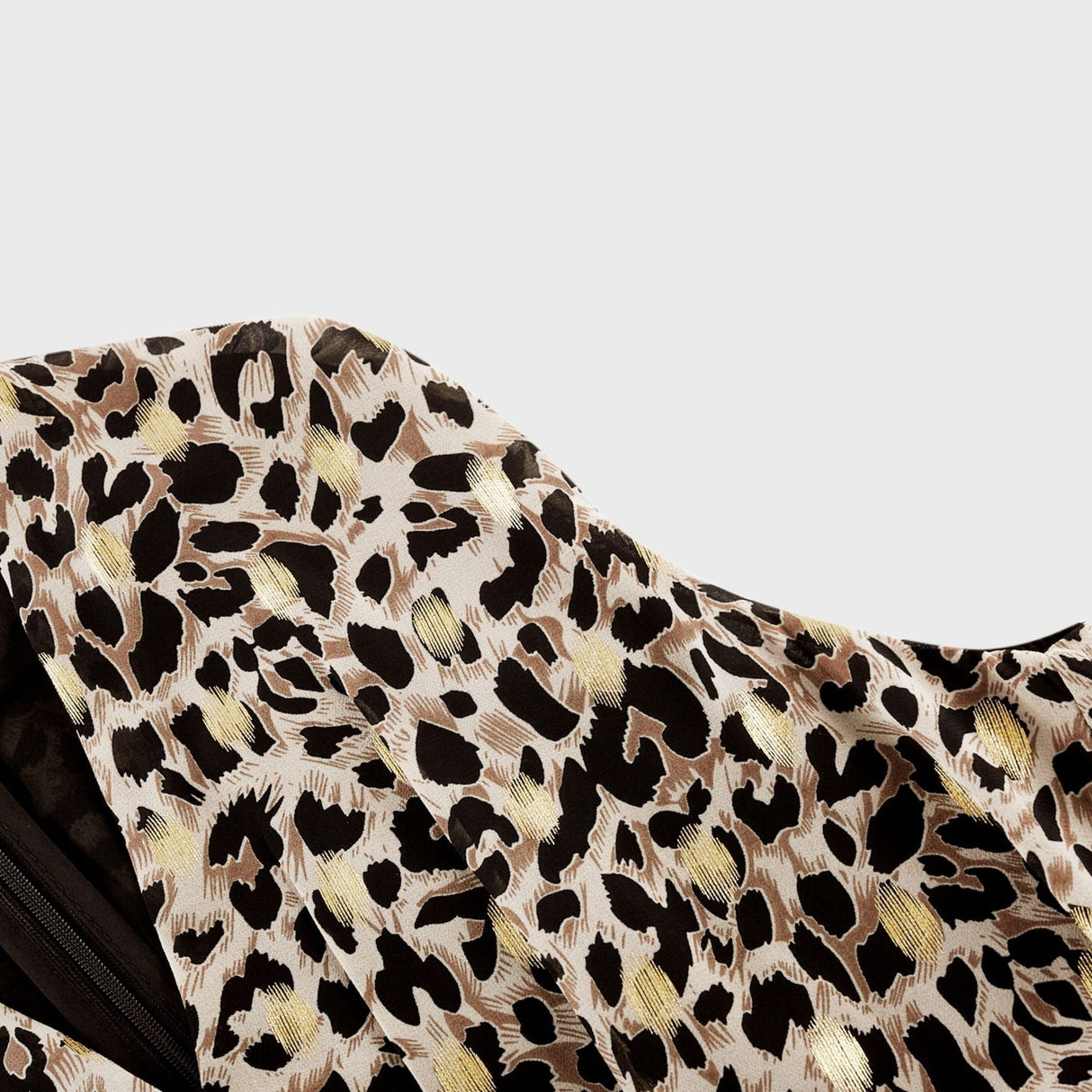 Sydney Midi Dress Yellow Leopard Print Cinched Waist