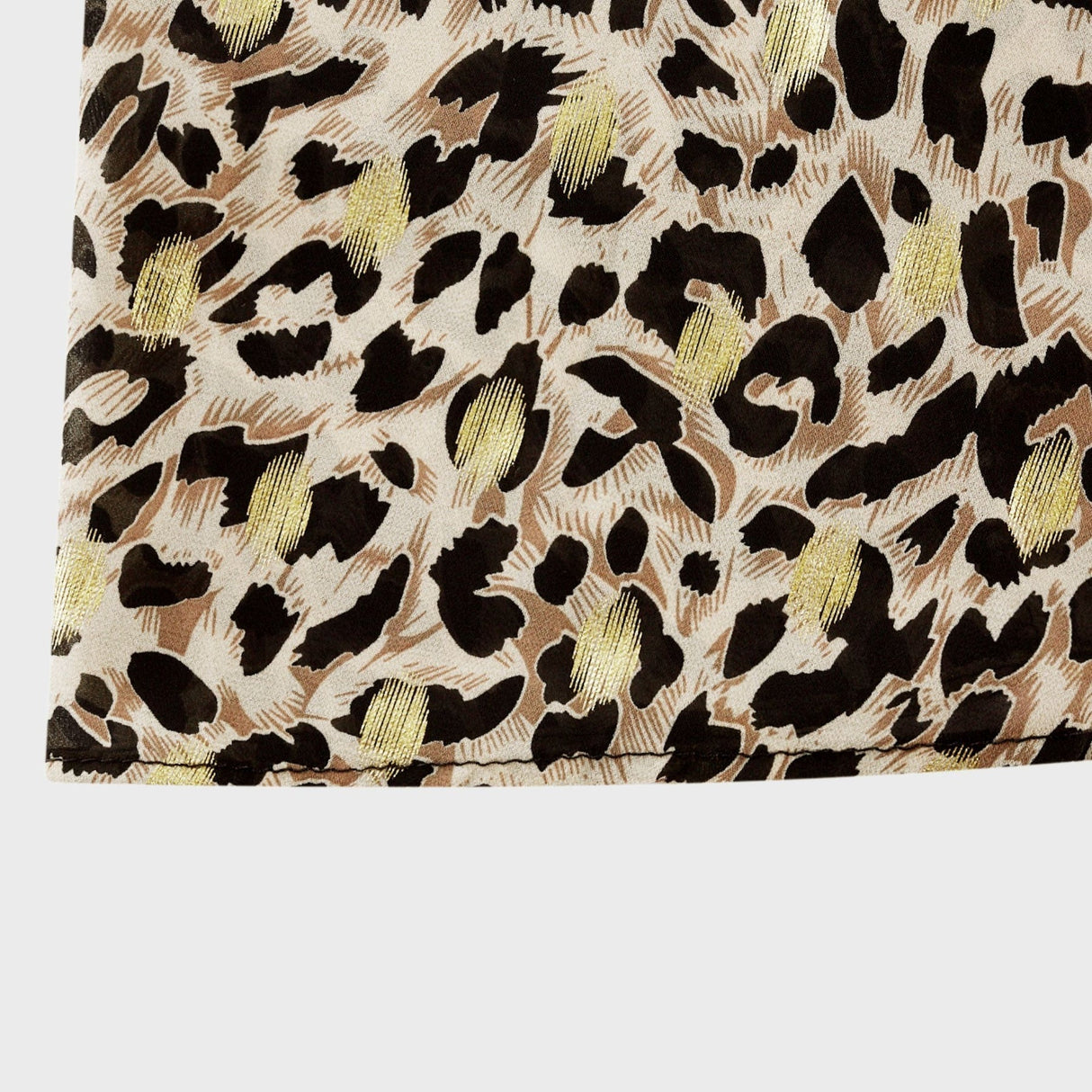 Sydney Midi Dress Yellow Leopard Print Cinched Waist