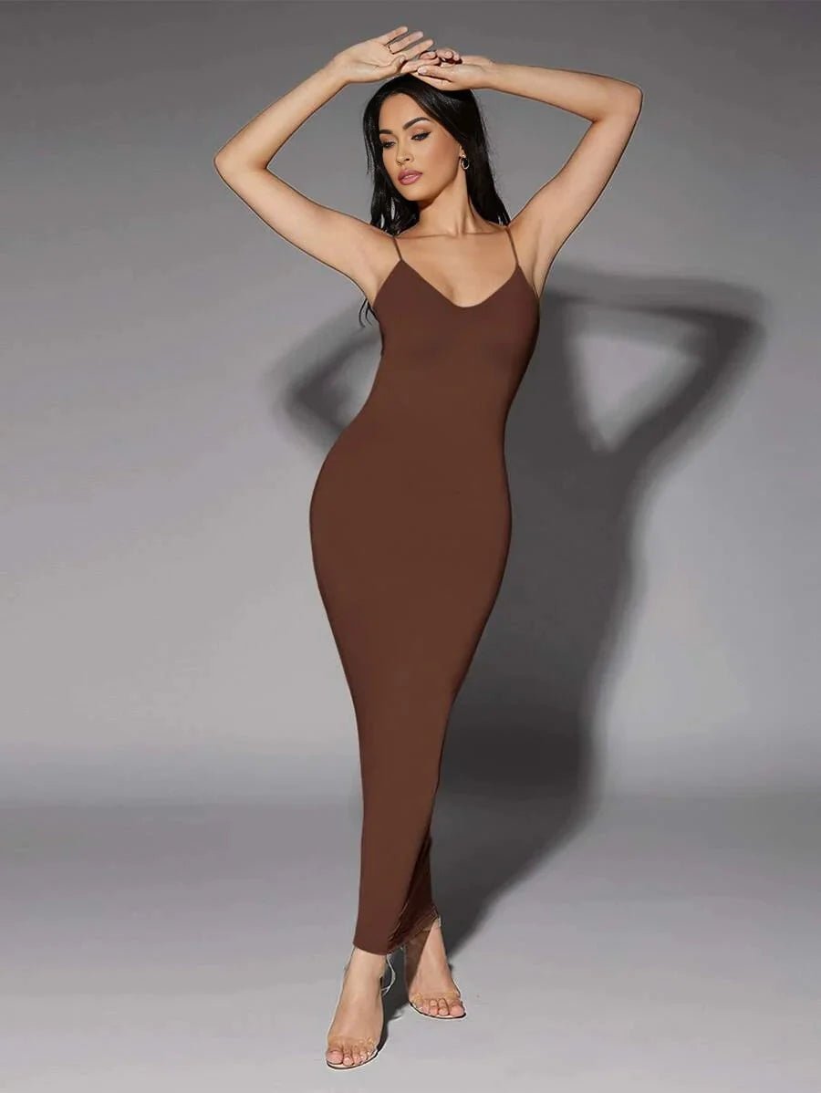 Taliyah Maxi Dress - Fit Type Slim Fit - Fabric Elasticity High Stretch - Backless - Style Refined Style - Hem Shaped Pencil - Premium Quality