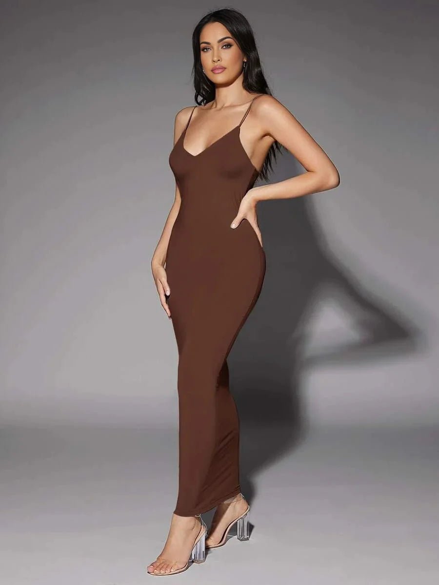 Taliyah Maxi Dress - Fit Type Slim Fit - Fabric Elasticity High Stretch - Backless - Style Refined Style - Hem Shaped Pencil - Premium Quality