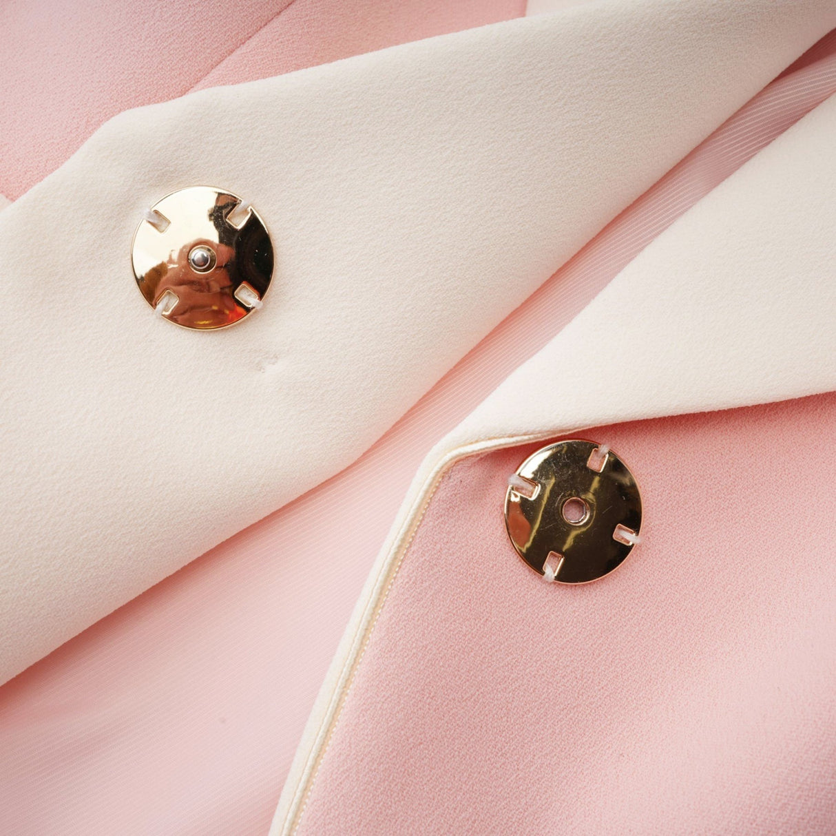 Teagan Blazer & Pants Pink White Set