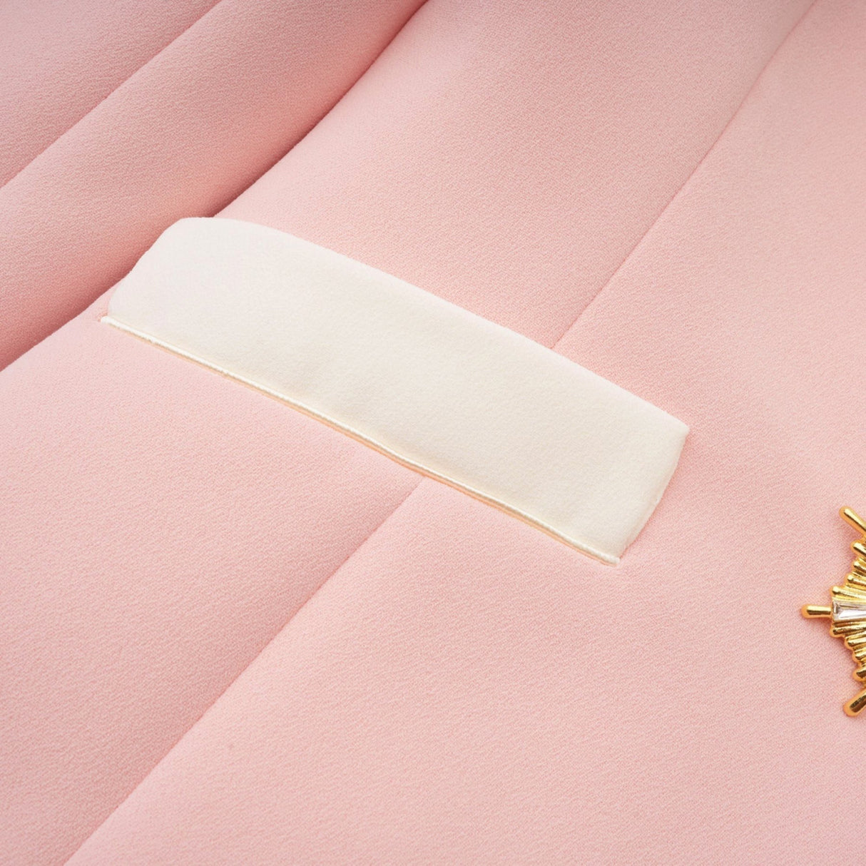 Teagan Blazer & Pants Pink White Set