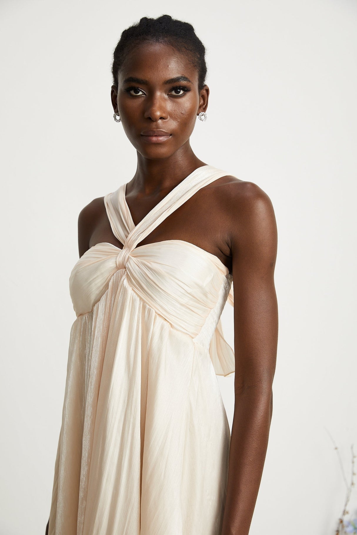 Teresa Halterneck Midi Dress in Neutrals