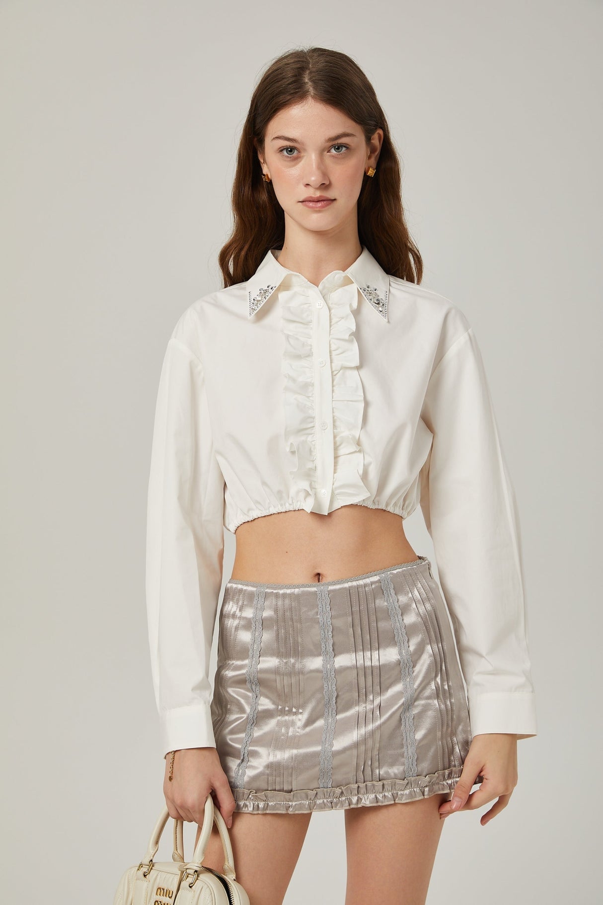 Teresa Shirt with Crystal Embellishment