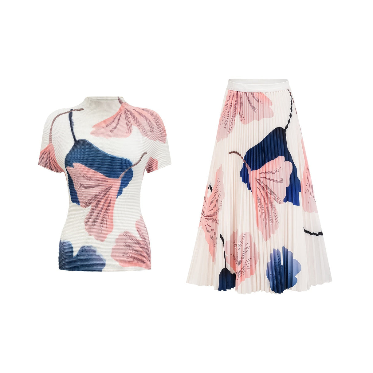 Tersilla Skirt & Top Set in Multicolored Pattern Knit