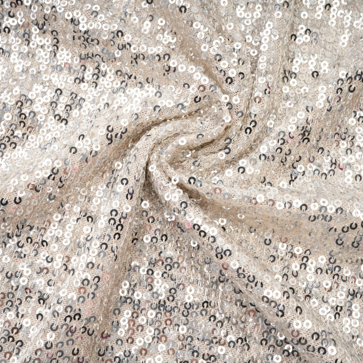 Tiana Dress Silver Sequin Off - Shoulder Midi