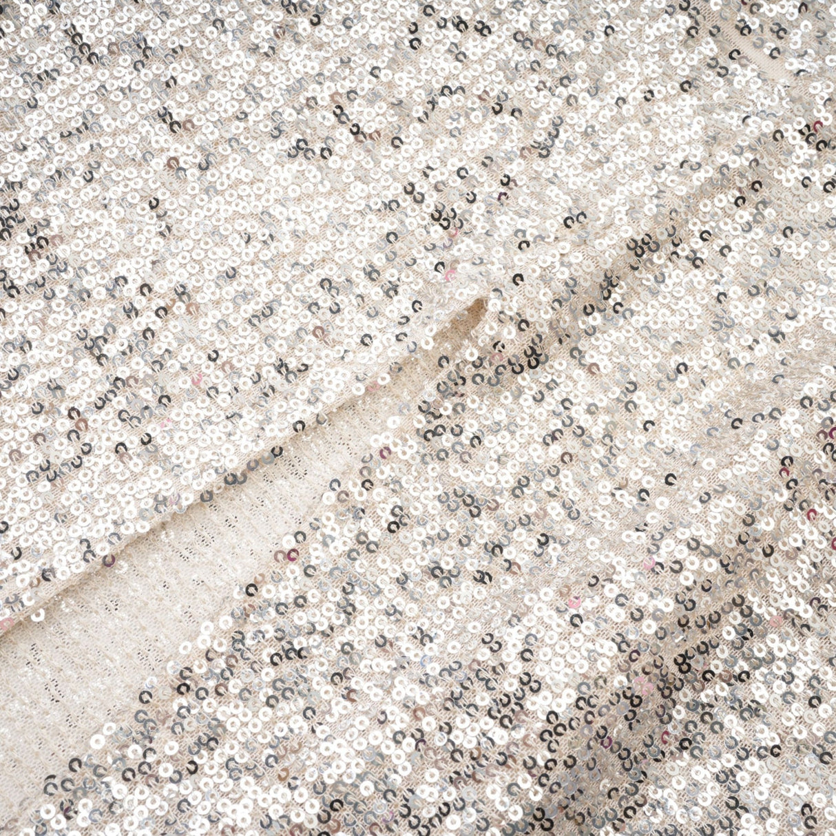 Tiana Dress Silver Sequin Off - Shoulder Midi