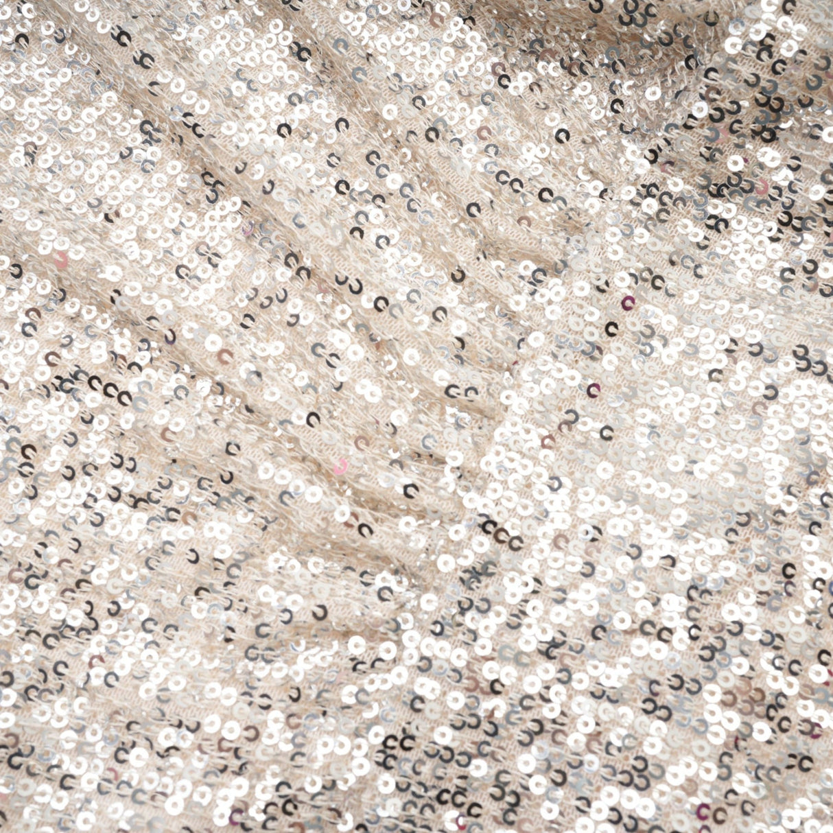 Tiana Dress Silver Sequin Off - Shoulder Midi