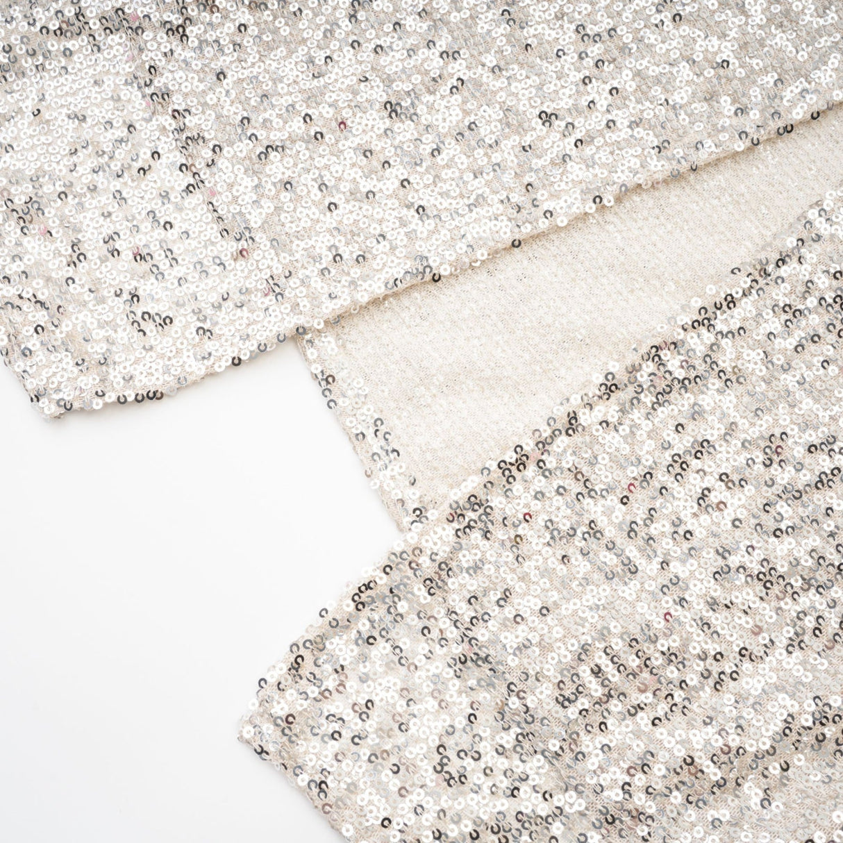 Tiana Dress Silver Sequin Off - Shoulder Midi