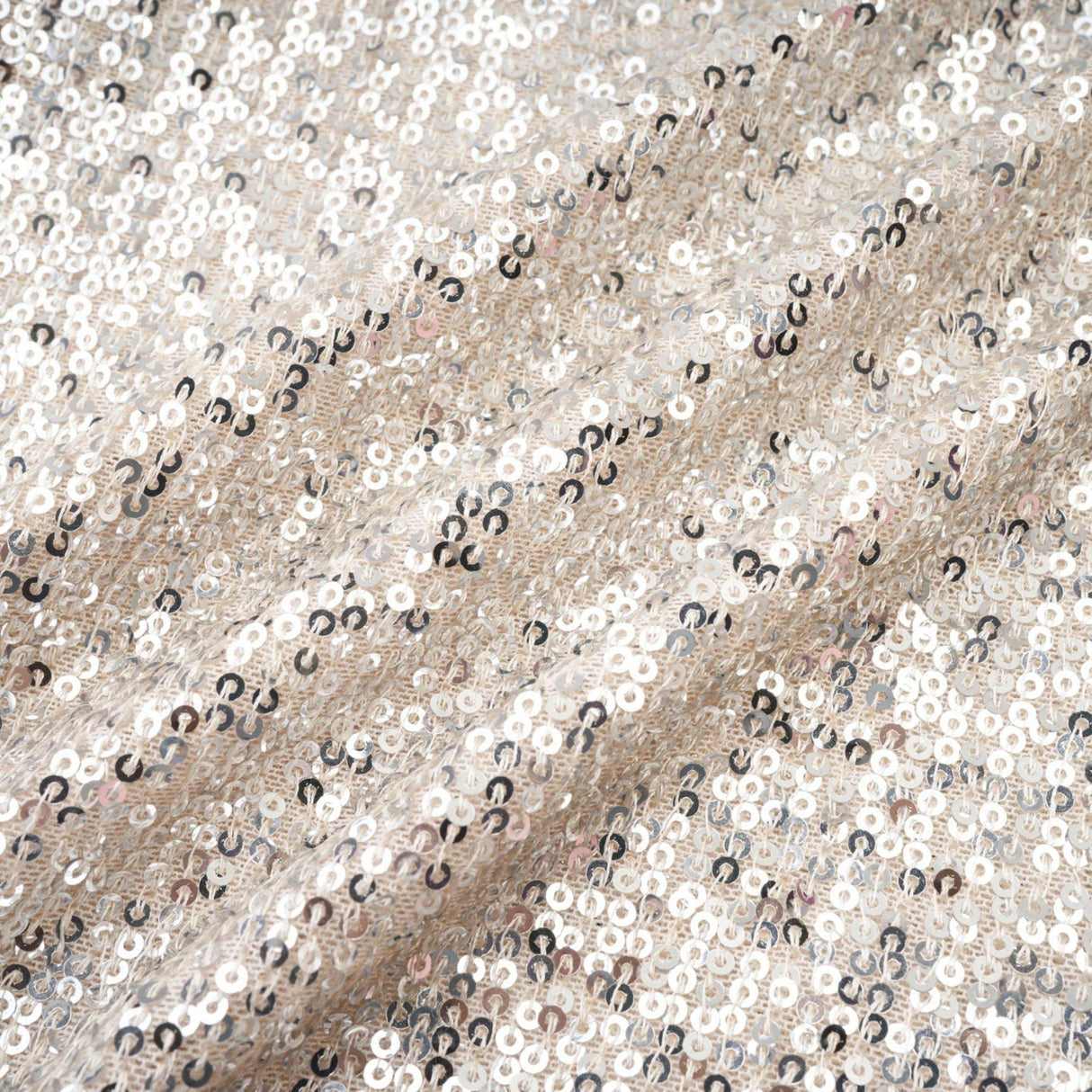 Tiana Dress Silver Sequin Off - Shoulder Midi