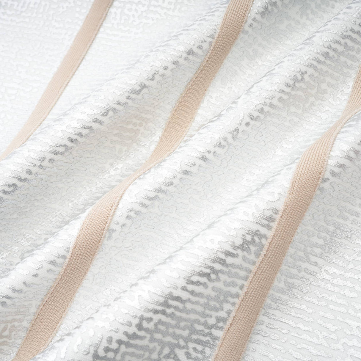 Tiana Mini Dress Silver Bandage Off Shoulder Zip Fastening