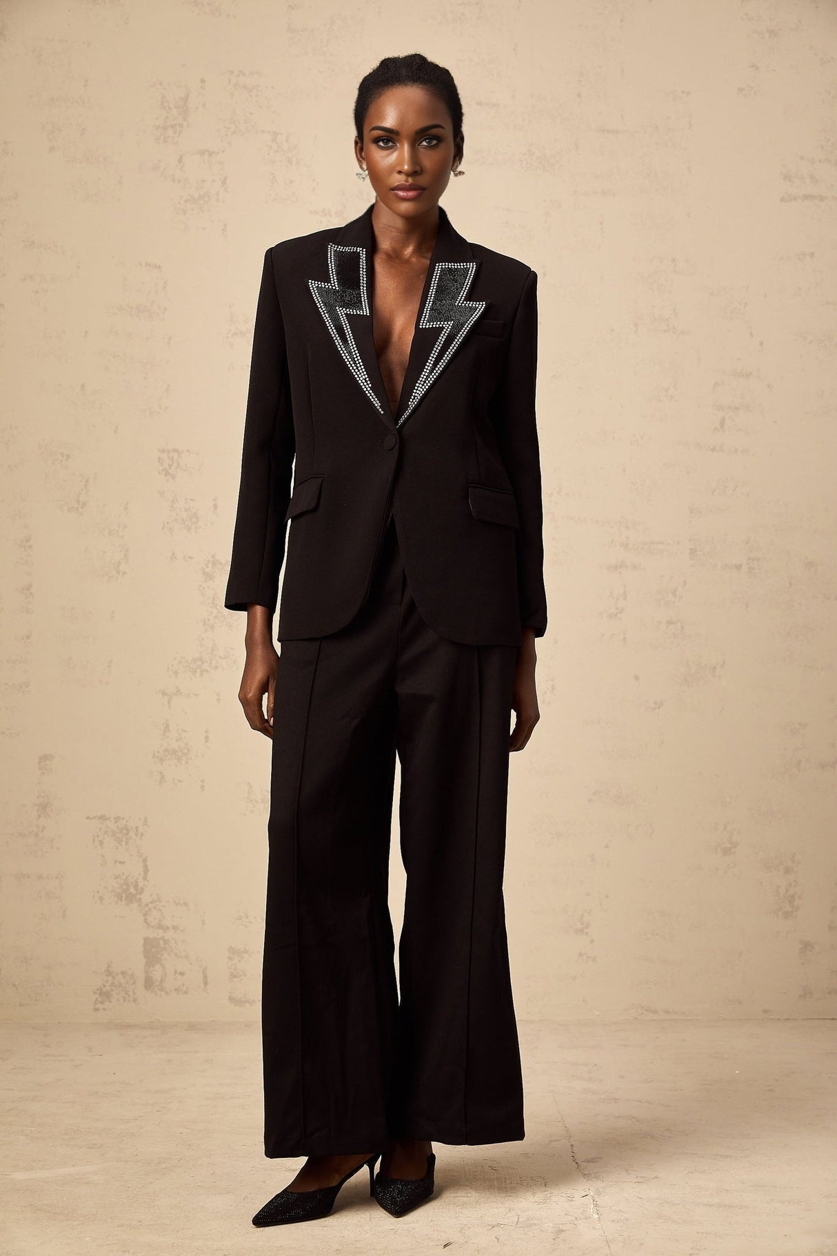 Tinsley Blazer Tinsley Lightning Crystal Black Blazer