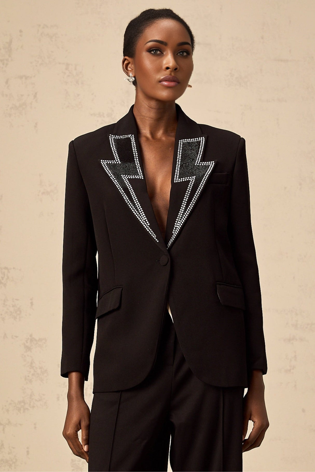 Tinsley Blazer Tinsley Lightning Crystal Black Blazer