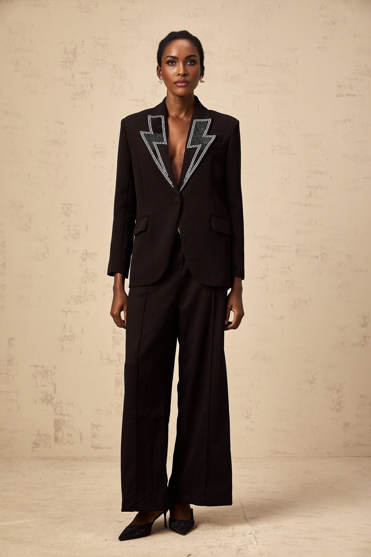 Tinsley Blazer Tinsley Lightning Crystal Black Blazer