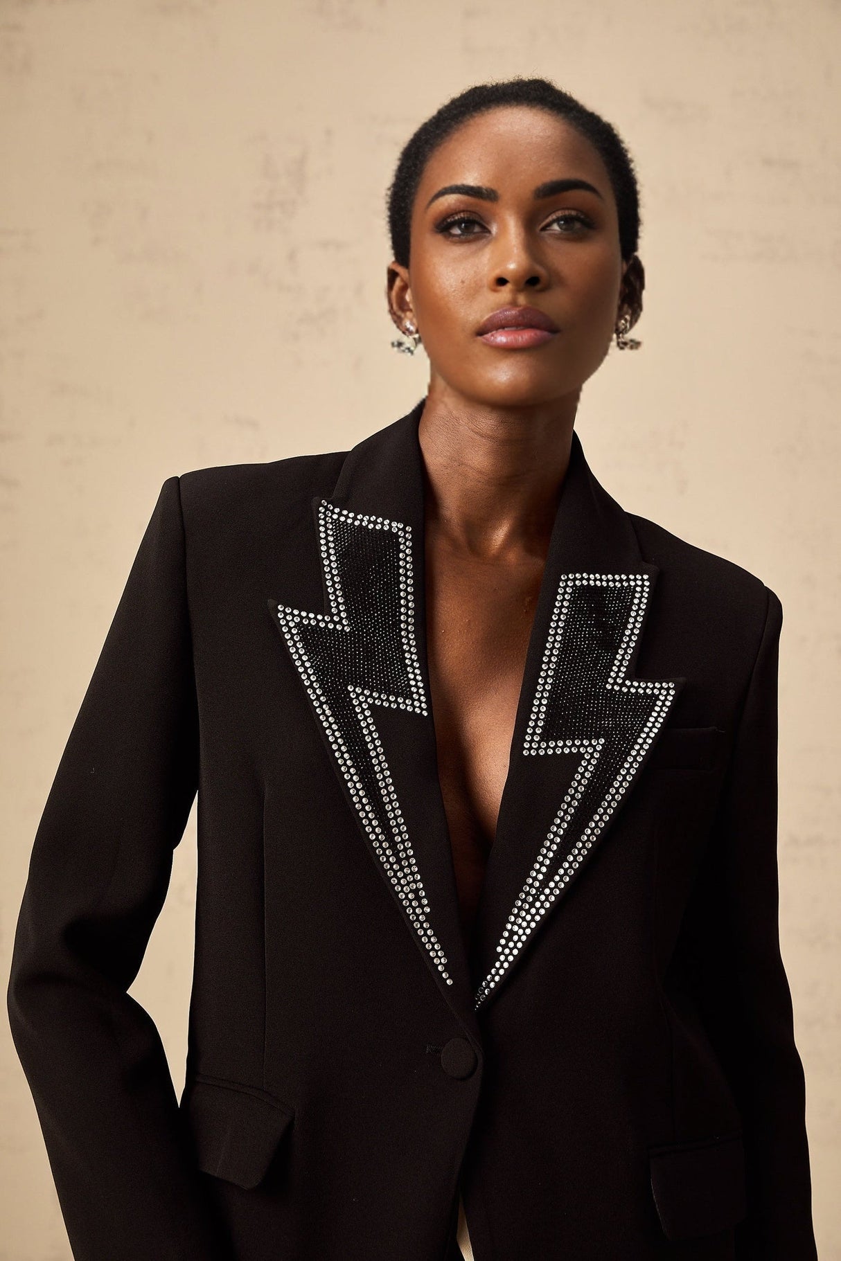 Tinsley Blazer Tinsley Lightning Crystal Black Blazer