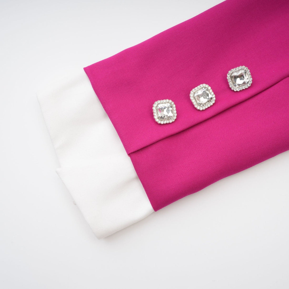 Tiziana Jacket & Skirt Pink White Pleated Set