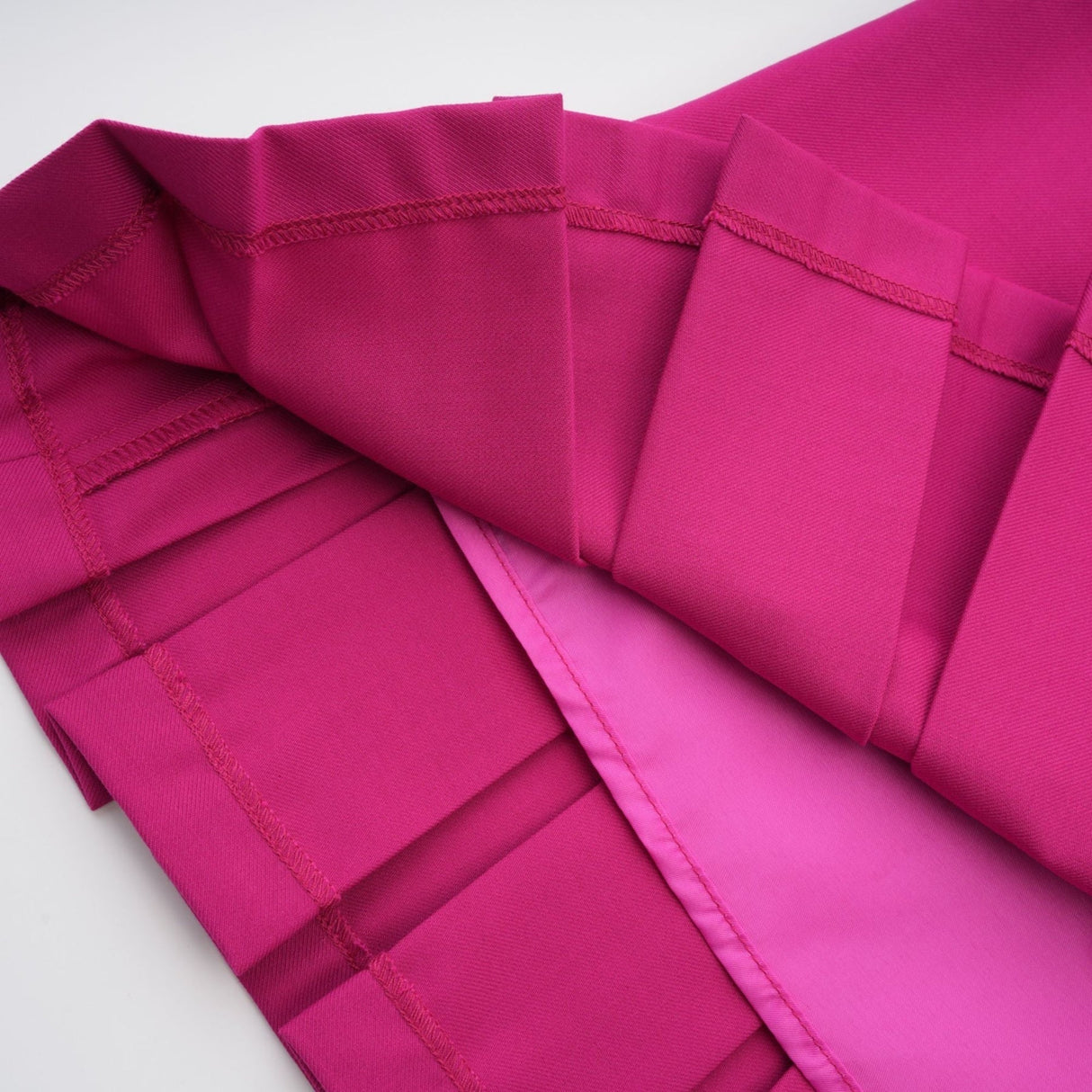 Tiziana Jacket & Skirt Pink White Pleated Set