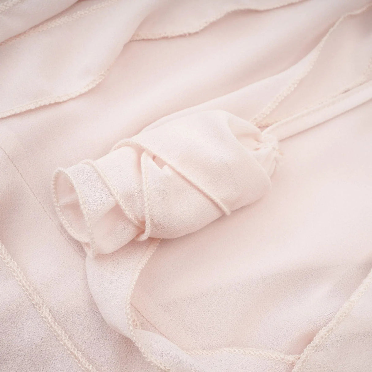 Tonia Mini Dress with High Neck and Floral Trim