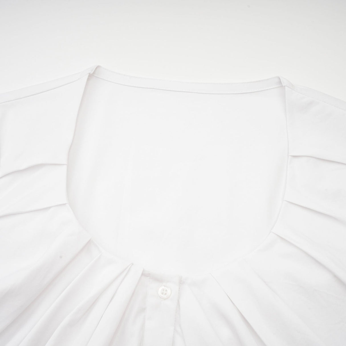 Tullia Shirt White Pleat Detail Thigh Length Self Tie
