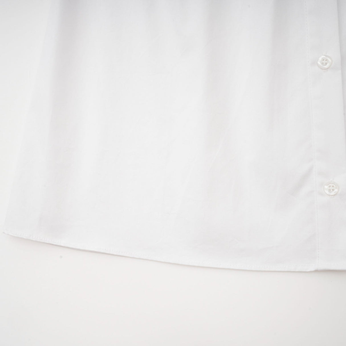 Tullia Shirt White Pleat Detail Thigh Length Self Tie