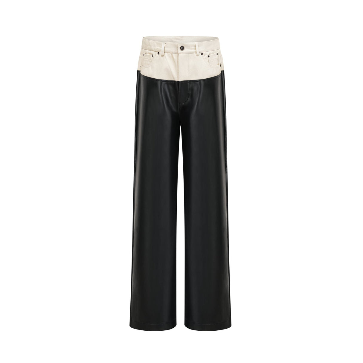 Valentina Trousers Black Contrast - Color Chic Wide Leg