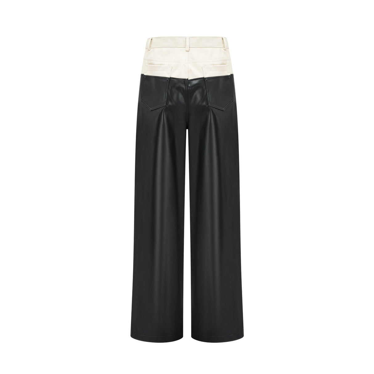 Valentina Trousers Black Contrast - Color Chic Wide Leg