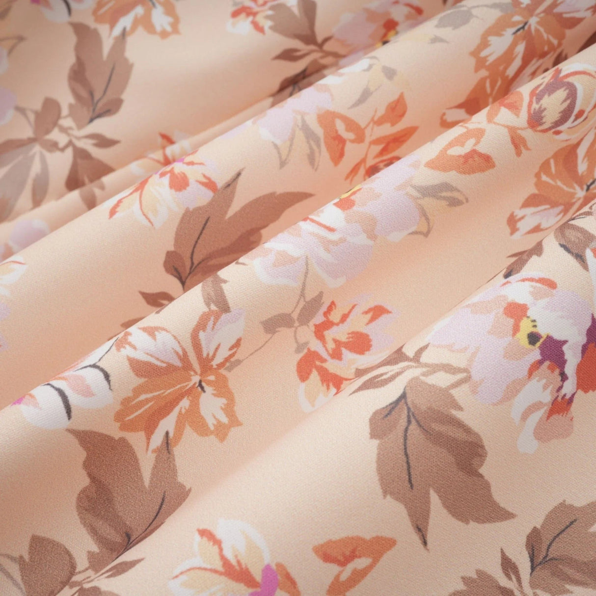 Valeria Midi Dress - Floral Print - Square Neckline - Sleeveless - Front Slit