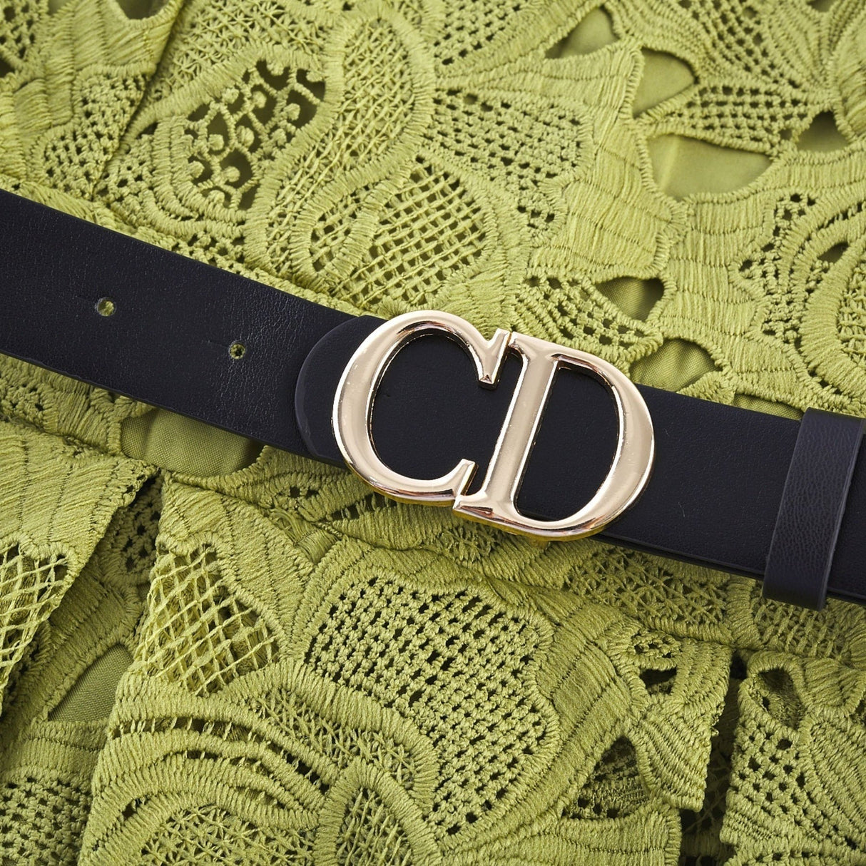 Valérie Green Embroidered A - Line Mini Dress With Cutout Details