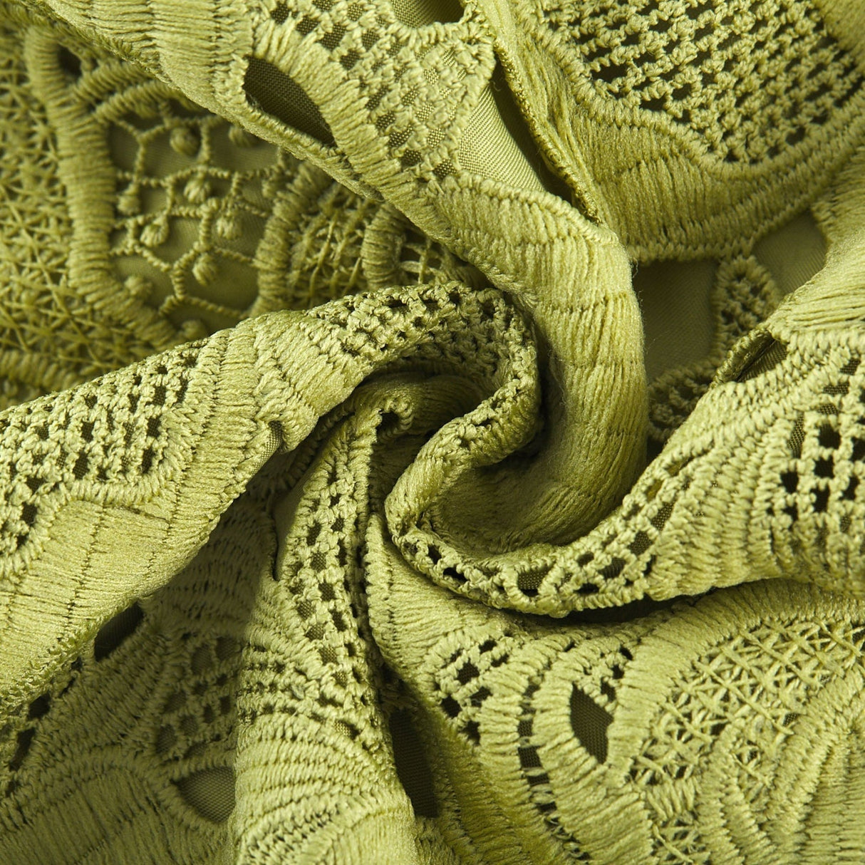 Valérie Green Embroidered A - Line Mini Dress With Cutout Details