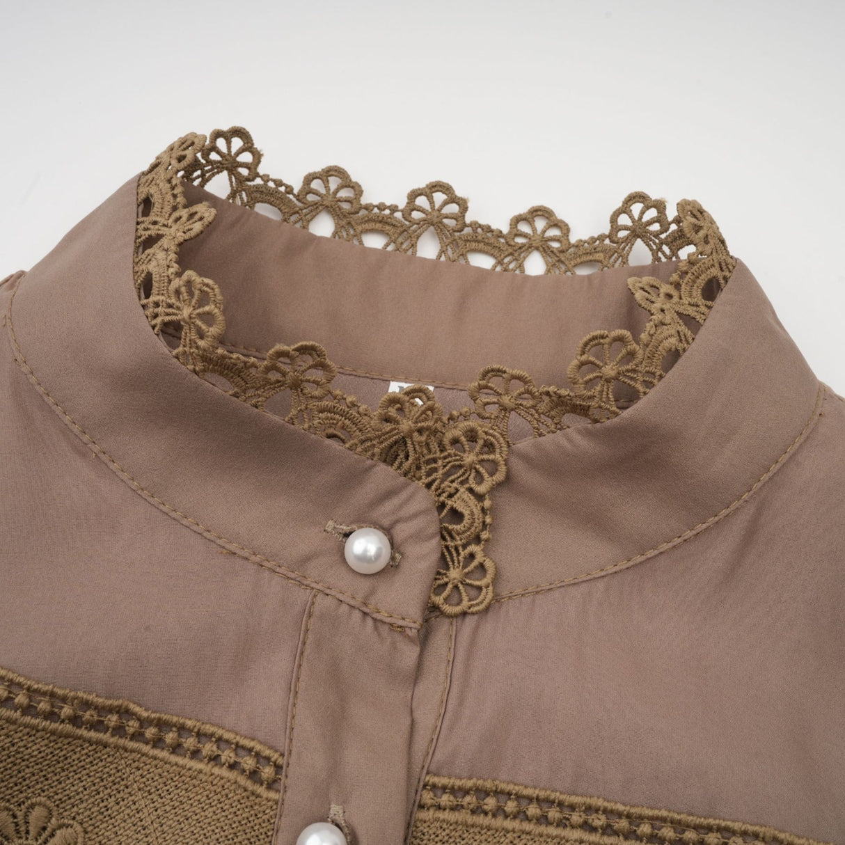 Vanessa Mini Dress Olive Green Lace Detail Flare & Layered