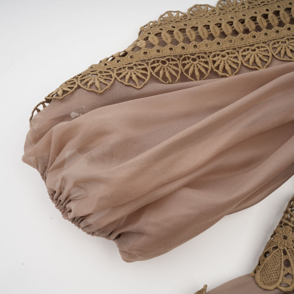 Vanessa Mini Dress Olive Green Lace Detail Flare & Layered