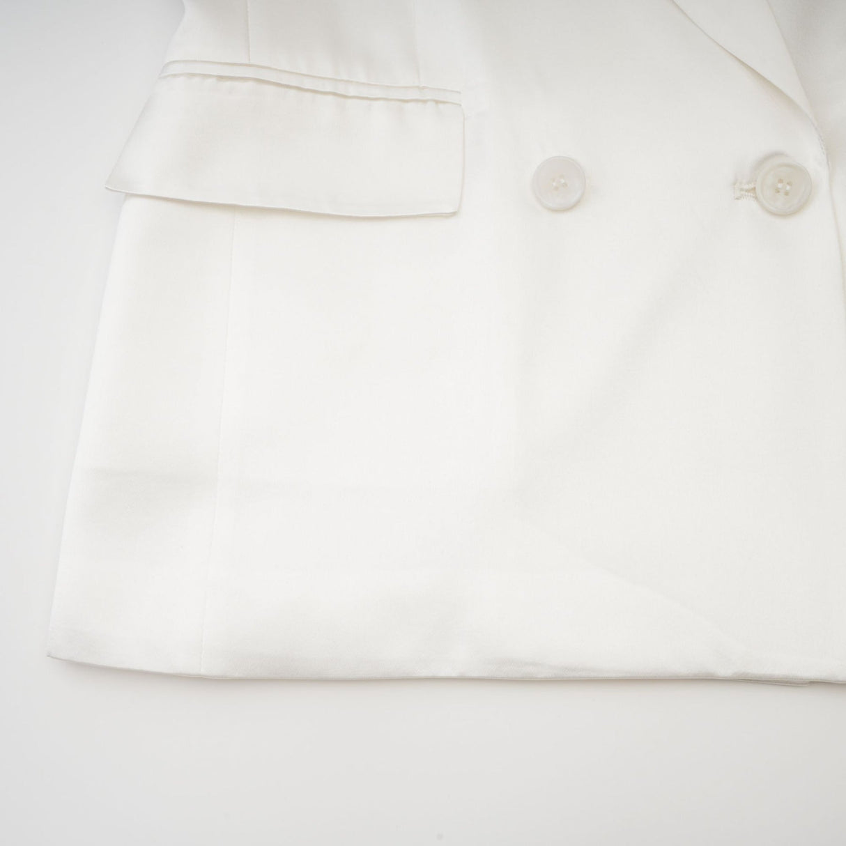 Vera Blazer White Double Breasted Shoulder Pads