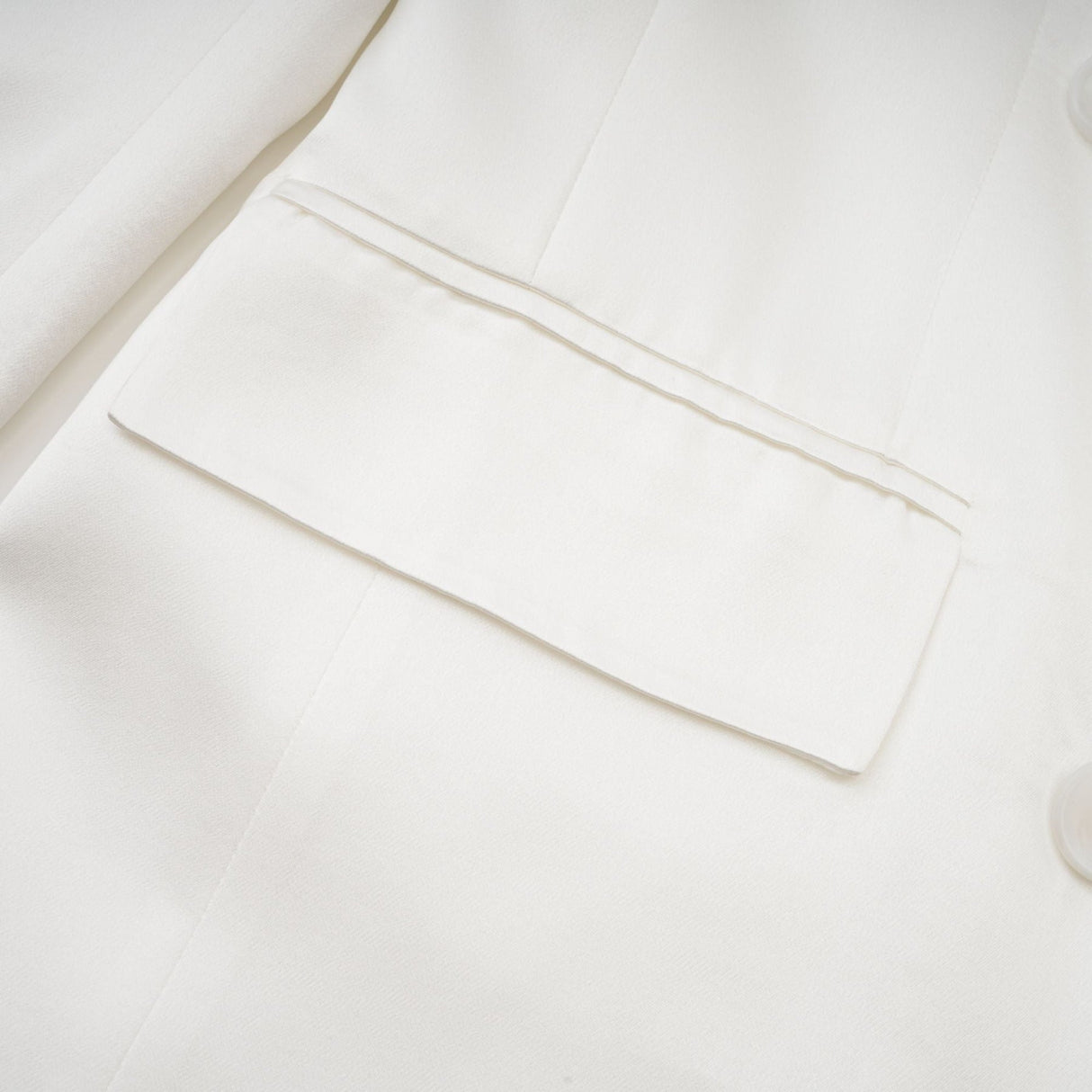 Vera Blazer White Double Breasted Shoulder Pads