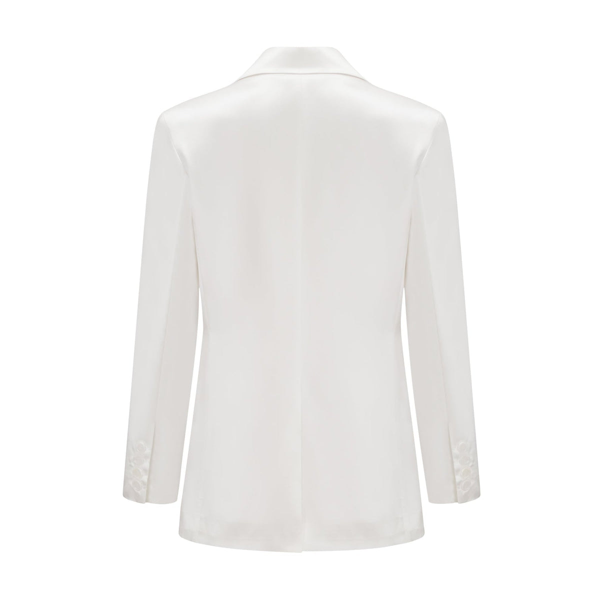 Vera Blazer White Double Breasted Shoulder Pads