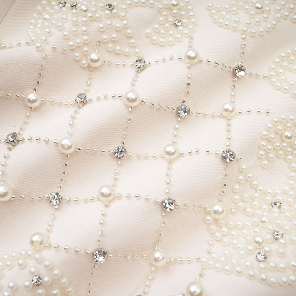 Vera Halterneck Skirt & Top Set Crystal Faux - Pearl Embellishment