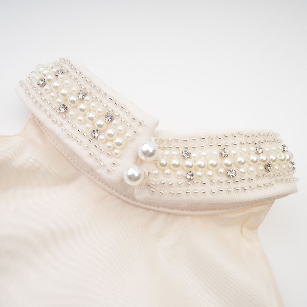 Vera Halterneck Skirt & Top Set Crystal Faux - Pearl Embellishment