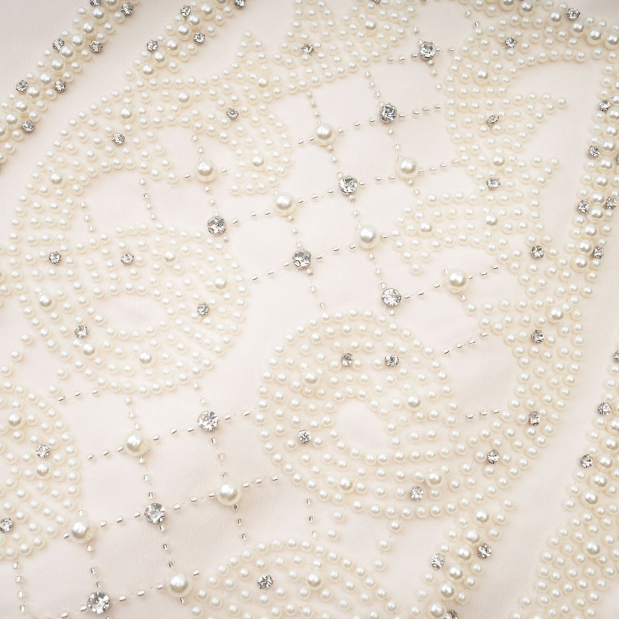 Vera Halterneck Skirt & Top Set Crystal Faux - Pearl Embellishment