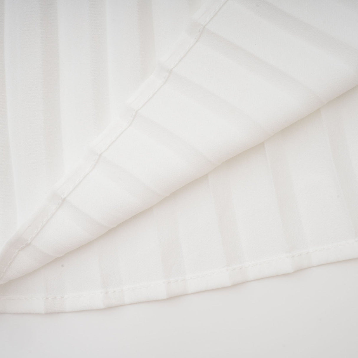 Vera Mini Dress White V Neck Flare Cuffed Pleated Chic